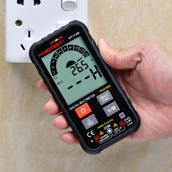 112B Digital Smart Multimeters Amp Ohm Hz Capacitance Battery Tester Portable