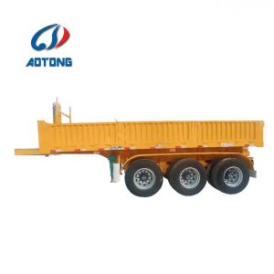 Wholesale 60T Rear Dump Trailer 3 Axle Hydraulic Cylinder Ending Tipper Semi-Trailer with Materials from china suppliers