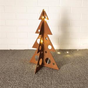 China Special Garden Decorative Laser Cut Corten Steel Christmas Tree for Xmas Holiday on sale