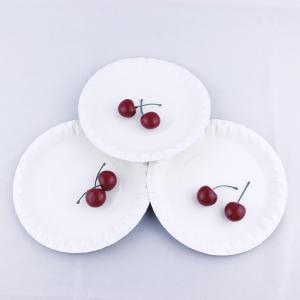 Wholesale Party Disposable Birthday Cake Plates , Circular White Eco Friendly Paper Plates from china suppliers