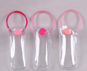 Wholesale SCCP BPA PVC Button Bag , ISO9000 Clear PVC Cosmetic Bag Portable case from china suppliers
