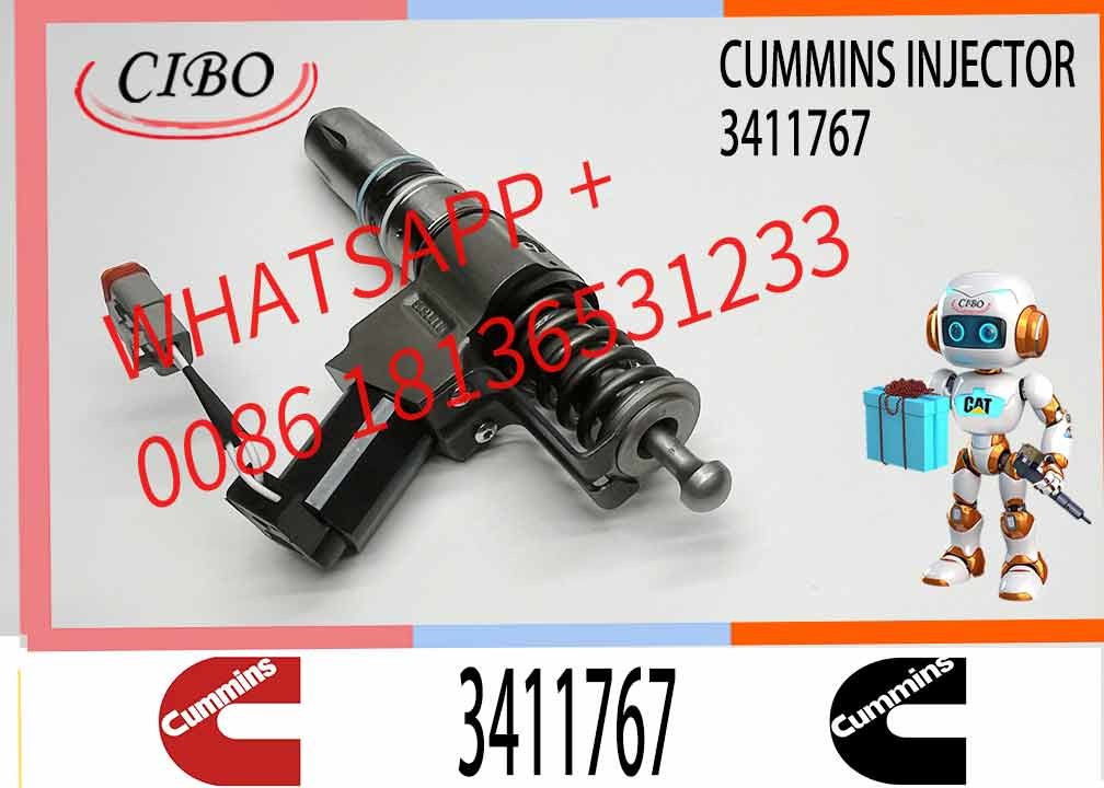 Neutral Fuel Injector Assembly 3411767 Common Rail Injector 3411764t For Cummins Engine N14