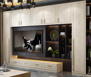 Wholesale Modern Living Room TV Shelves TV Cabinet Particleboard Artificial Quartz Countertop from china suppliers