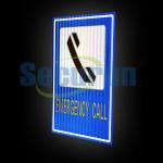 Aluminum Custom Reflective Sign Emergency Telephone 2mm 3mm Thickness