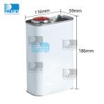 Square Iron Cans 0.5L Empty Paint Tin Cans , Oil Lubricant Tin Buckets For Motor