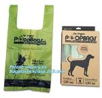4 rolls white plastic compostable doggie poop bag, 240 bags Tie top handle