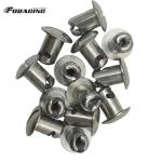 Replace/Repair Purpose Silver Steel Quarter Turn Dzus Dome Head Buttons for