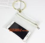 Cosmetic Sewing Metal Zipper Bags, PVC leather cosmetic bag metal double zipper