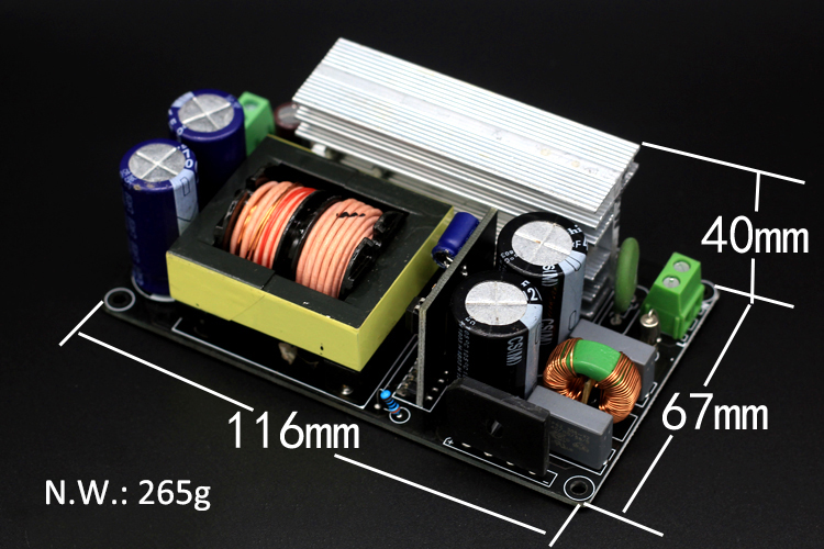 Single/Dual Output High DC DC Converters Board Mount Switching Power Supply Board for Hamgeek 600W Audio Power Amplifier