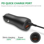 PD+QC3.0 CAR CHARGER FAST USB CAR CHARGER Compatible with all smart phones, type