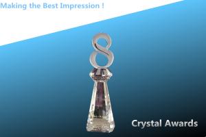 Wholesale crystal trophy/CRYSTAL award/AWARDS/crystal trophies/GLASS AWARD/glass top eight award from china suppliers