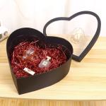 Custom Heart-shaped Rose Packaging Transparent Cover for Luxury Mothers Day Gift