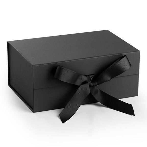 Rectangle Folding Gift Box Magnetic Closure Matt Lamination Rigid Cardboard Gift