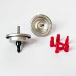 One Inch Gas Lighter Valve with Both Sides Clear Lacquered Tinplate Mounting Cup