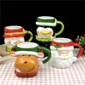 Wholesale Christmas Mug 400ml Creative 3D Modeling Couple Coffee Cup Breakfast Milk Cup Festival Gift Handcrafted Animal Cup from china suppliers