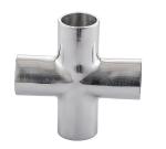Custom ISO Sanitary Stainless Steel 304 316 4 Way Pipe Fitting Welding Clamped