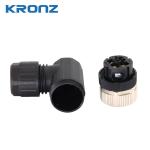 Industrial M12 Fielded-wirable Connector Resistance ≤5mΩ 4 Pin Outlet Diameter 4