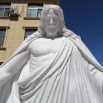 BLVE White Stone Carving Religious Jesus Statue Life Size Christ The Redeemer