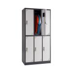 6 Door Metal Lockers Fireproof Employee Lockers