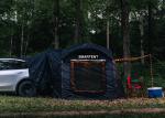 Black Waterproof Ripstop Polyester Fiberglass Tesla Camping Tent For Model Y