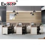 Extendable L Shaped Cubicle Desk , Comfortable Office Staff Workstation