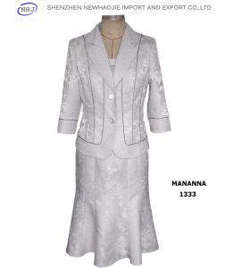 Wholesale Silver-gray Jacquard tailor suits designs for lady from china suppliers