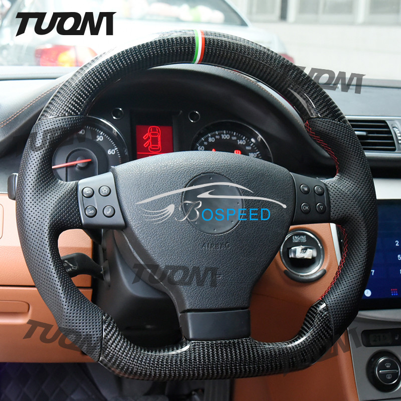 Ergonomic Volkswagen Carbon Fiber Steering Wheel Universal Compatibility