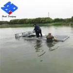 Lakes Cleaning Gasoline Engine Aquatic Weed Harvesting Boat 300-600mm Depth