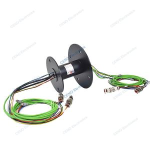 Wholesale Integrated Gigabit Ethernet Signal Slip Ring Flange installation for Industry system from china suppliers