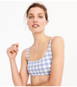 Wholesale bikini top in oversized matte gingham from china suppliers