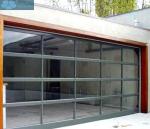 UV Proof 3mm 5000mm Width Glass Panel Garage Doors