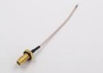 Waterproof RF Cable Assembly SMA Female With RG 178 Cable For Vehicle RoHs