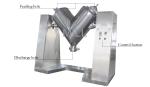 Chemical V Powder Mixer Homogenizer Custom Made Dimension High Safety Level