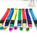 Nylon Pet Collar Cool Gradient Color Reflective Puppy Dog Cat Collar With Bell