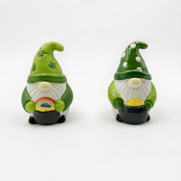 Hand Painted Ceramic Craft Christmas Decorative Santa Claus Salt And Pepper