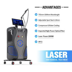 Wholesale Alexanderite Long Pulse Laser Hair Removal Machine Aiming System Green Light from china suppliers