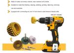 3 Piece Tapered Bristle Disc Set Abrasive Filled Bristles Disc brush 50mm with