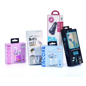 Wholesale Custom Hanging Headset Headphone Packaging Box With Window In Art Paper from china suppliers