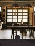 Retro creative umbrella lamp wind industrial loft do the old wrought iron