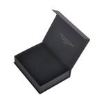 Stamping Black Rigid Paper Box Packaging Gift With Magnetic Lids Closure