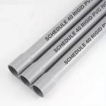 Length 10ft Schedule 40 Standard Grey PVC Conduit Pipe Wire Electrical Bell End