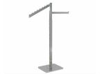 Two Ways Steel Material Garment Display Stands With 10mm Metal Base