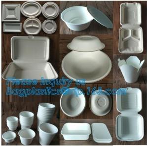 Wholesale Eco Biodegradable Disposable Sugarcane Bagasse Food Container,Customize biodegradable corn starch plastic food storage c from china suppliers