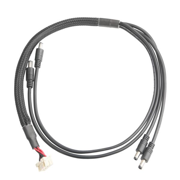 DC 4Pcs Plug 2.5*5.5mm Solder Type PVC Appearance molding to HRS cable connector