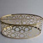 Luxury Oval Coffee Table Stainless Stain frame Artificial Marble Top for Living