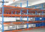 Cold Rolled Steel Gravity Flow Pallet Rack Blue Orange For Garage Rackings
