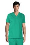 180 GSM Polyester Plain Woven Nurse V Neck Medical Uniform Antimicrobial Wrinkle