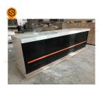 Repairable Black Salon Reception Desk With Bacteria Resistance