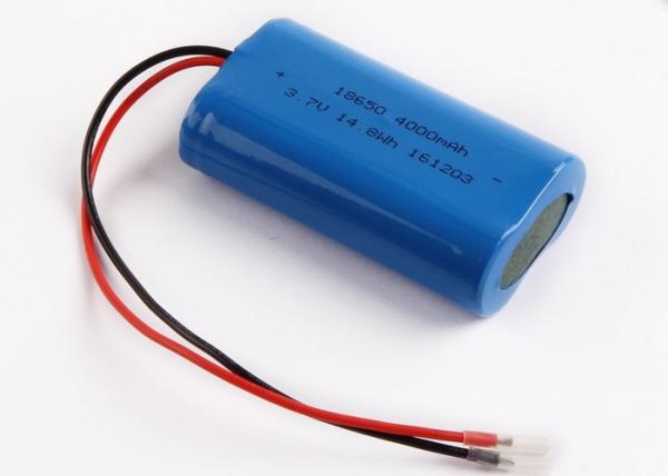 Quality Rechargeable 4000mah 2p 18650 Battery Pack , 3.7 Volt Lithium Ion Battery for sale