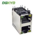 DGKYD59212188AB1A1DY1E006 90 Degree Side Plug 2X1 RJ45 Multiple Port Connectors